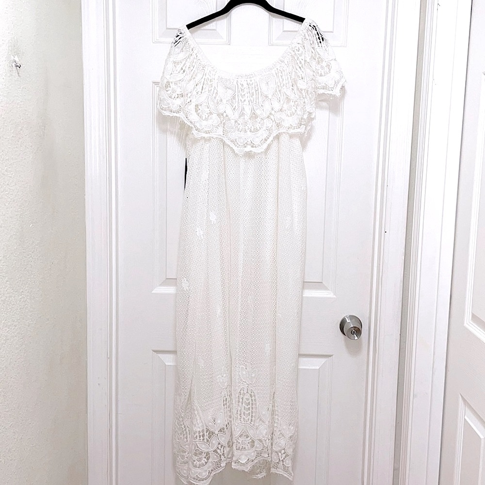 NWT Tuckernuck White Lace Avalon Maxi Dress - Picture 9 of 11